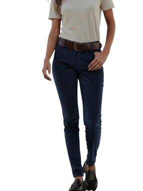 Peruvian Connection Zoe Velveteen Jeans Pant Blue Size Women 6 Straight Leg